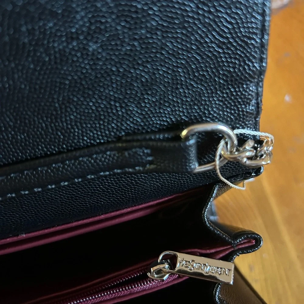 Saint Laurent Black and Silver Clutch - Picture 5 of 6